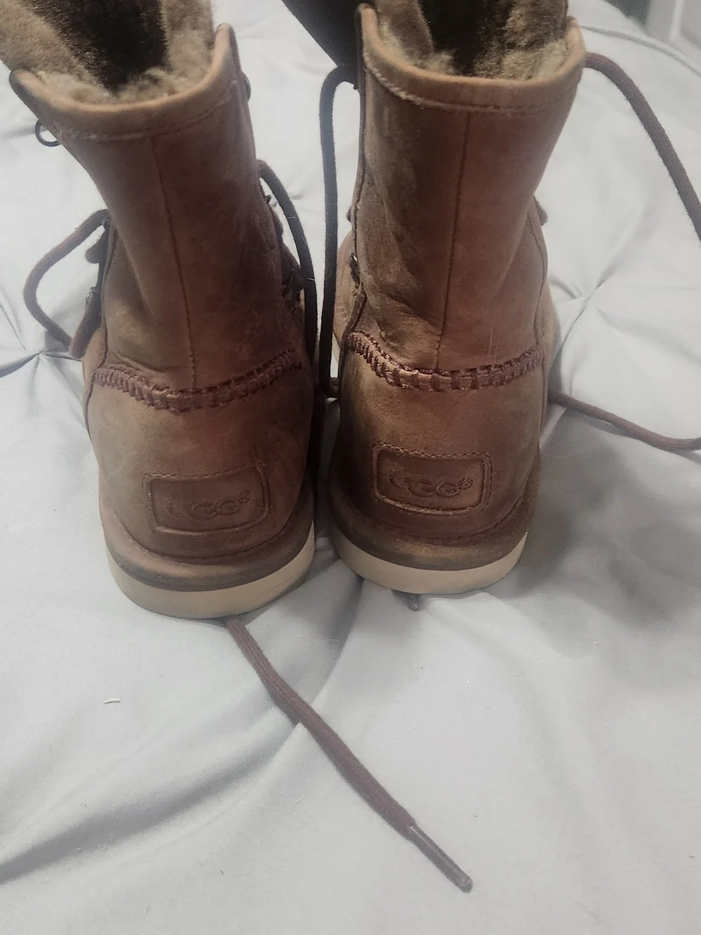 Ugg Women's Brown Suede Winter Boot with  Fur Lining